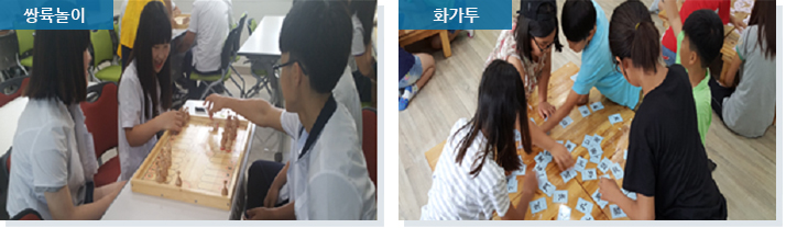 전통놀이(쌍륙놀이, 화가투 등)